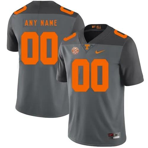 Men's Tennessee Volunteers ACTIVE PLAYER Custom Gray College Stitched Football Jersey